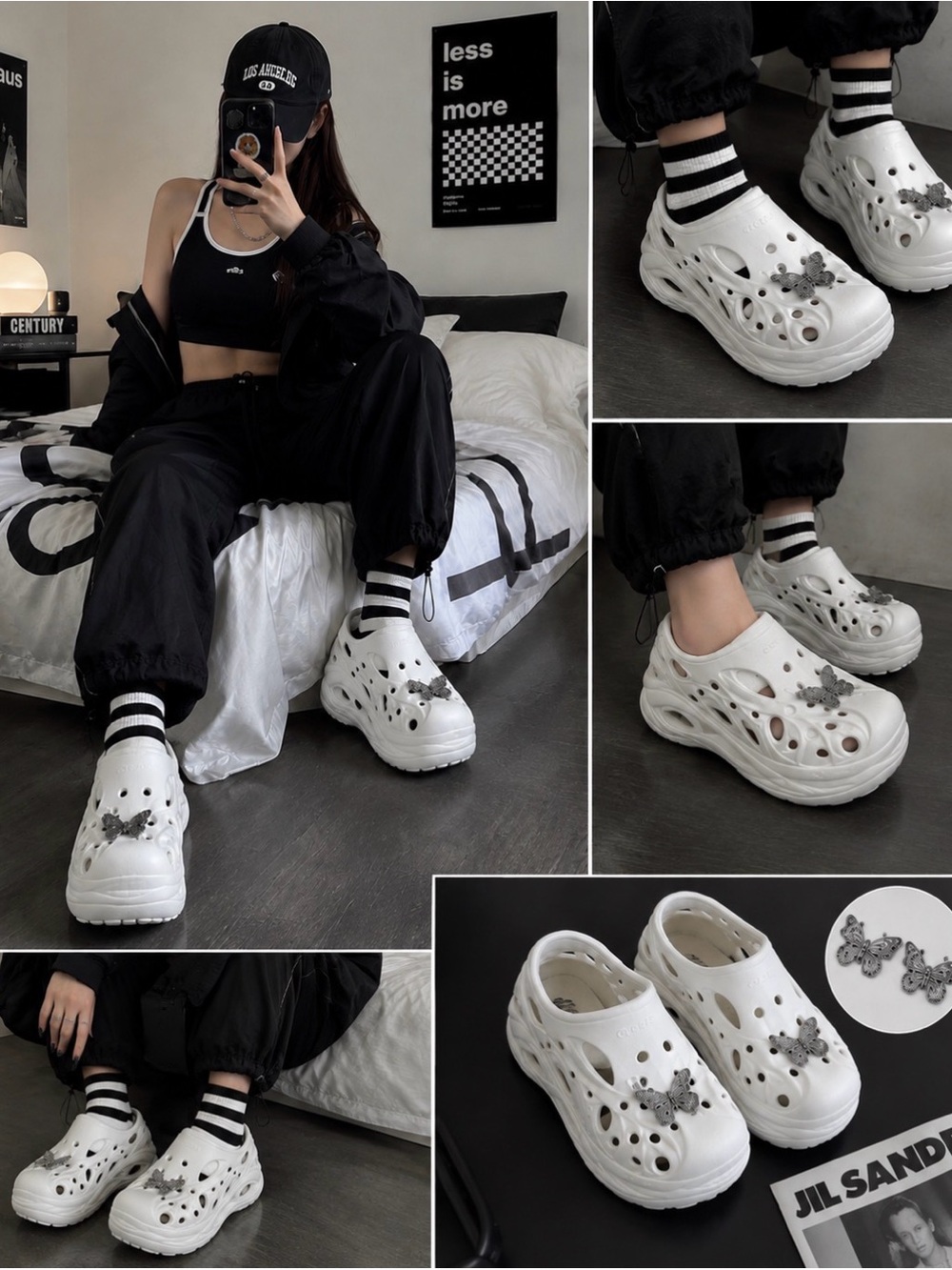 ✨Host pick✨CROCS Cage Fashion Comfortable Clogs Size9 NWOT